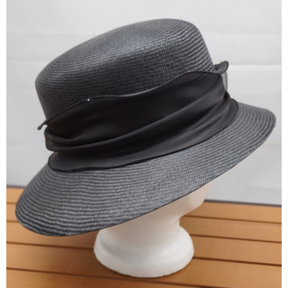 Marzi Firenzi Neiman Marcus Derby Church Straw Wide Brim Hat Italy Luxury 22\